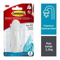 17083 | 3M Command 2,3 kg. stor designerkrog til vådrum - Hvid